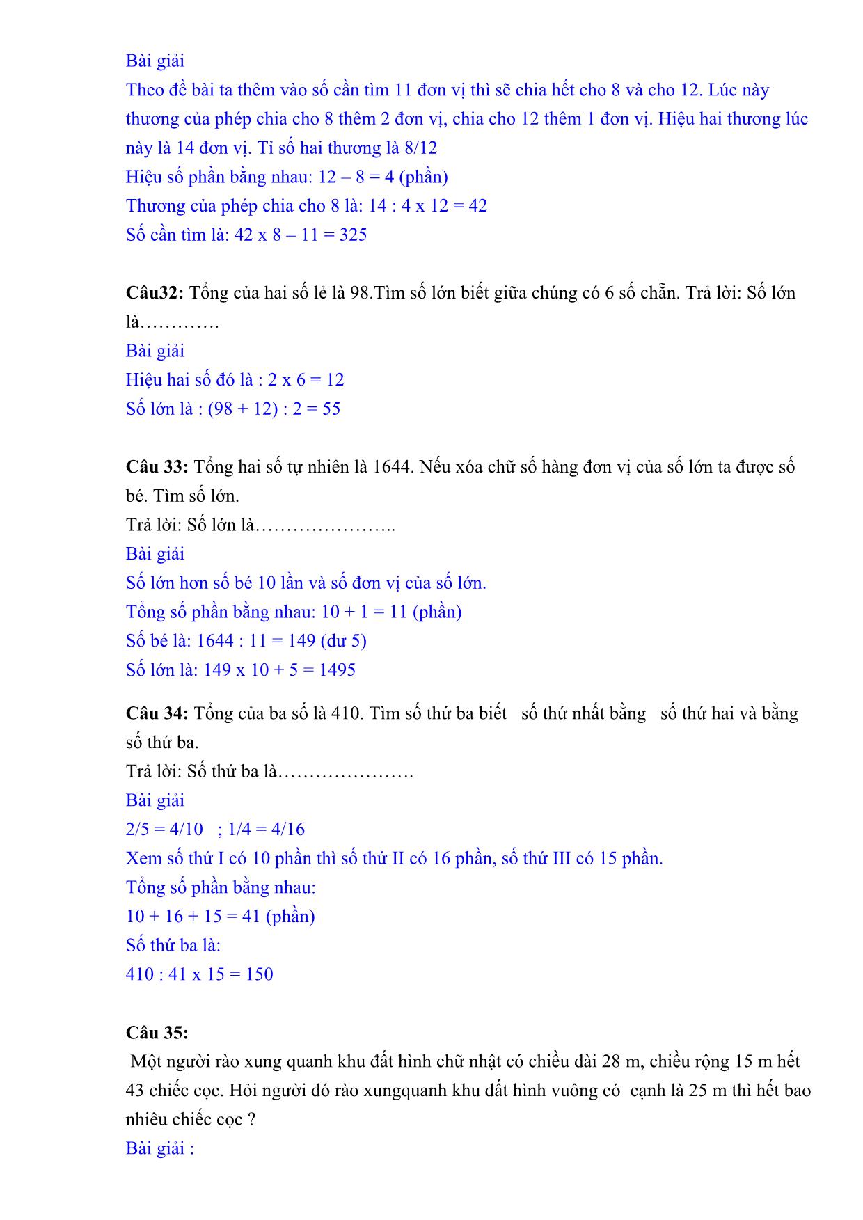 Tuyển tập các bài toán hay luyện thi Violympic Lớp 5 trang 9
