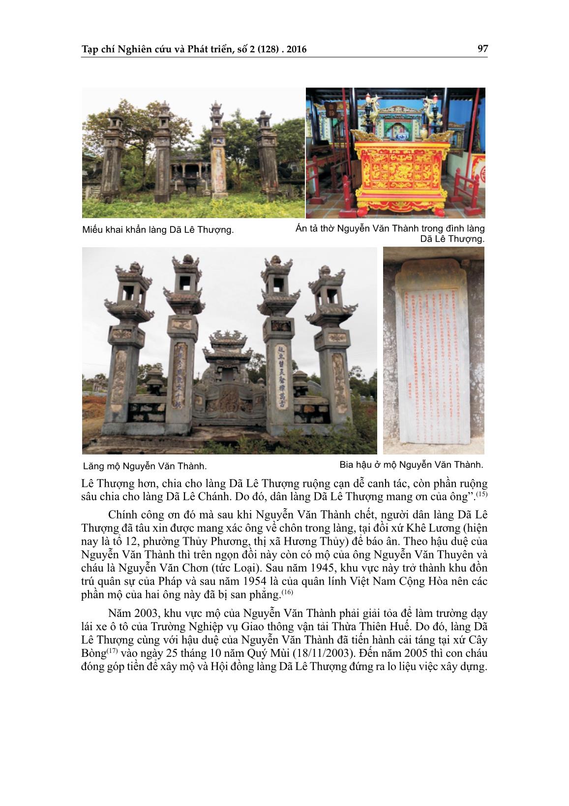 Dấu tích danh nhân Nguyễn Văn Thành trên đất Thừa Thiên Huế trang 3