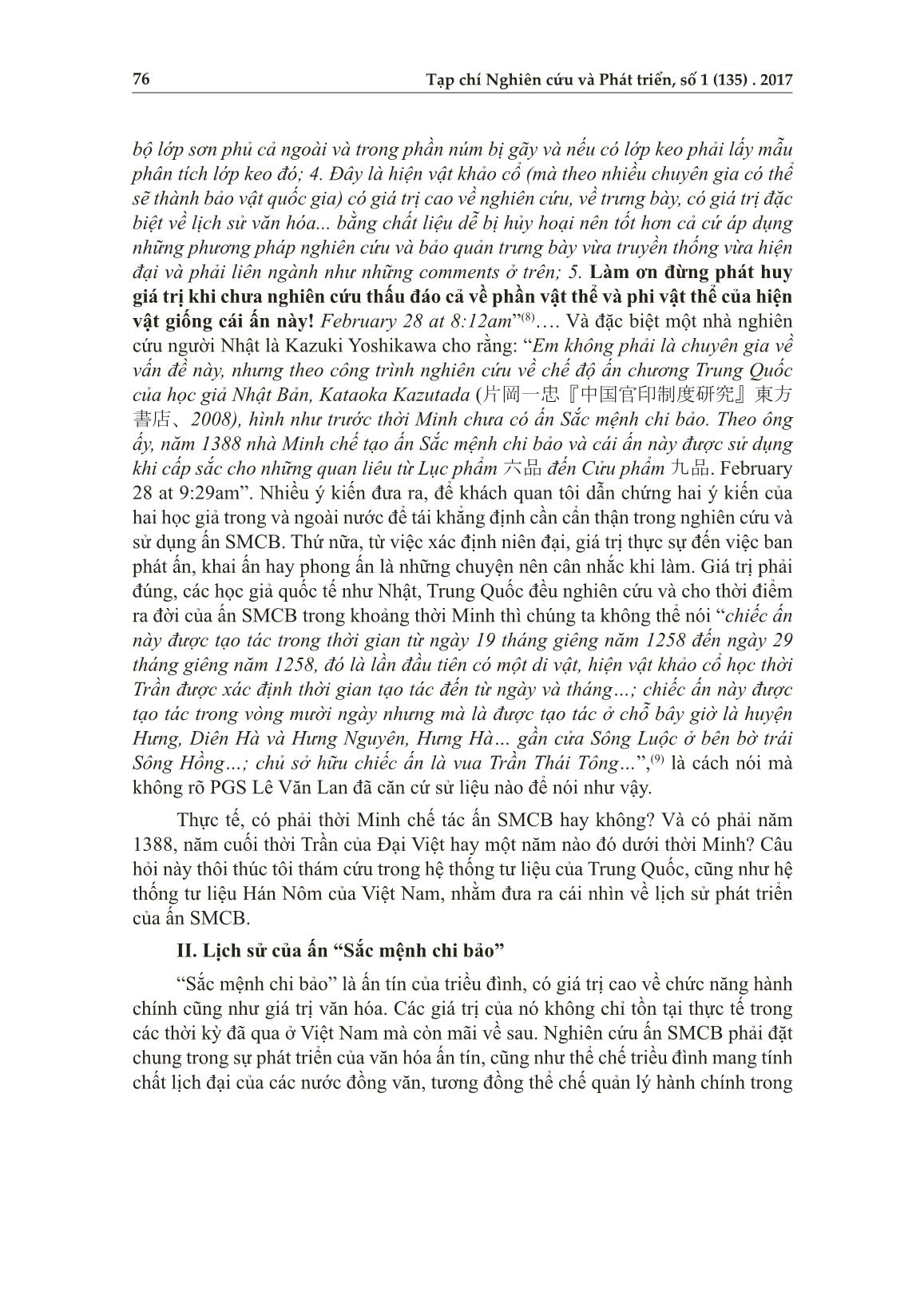 Ấn “sắc mệnh chi bảo” ở Hoàng thành Thăng Long và trào lưu phát ấn đương đại trang 3