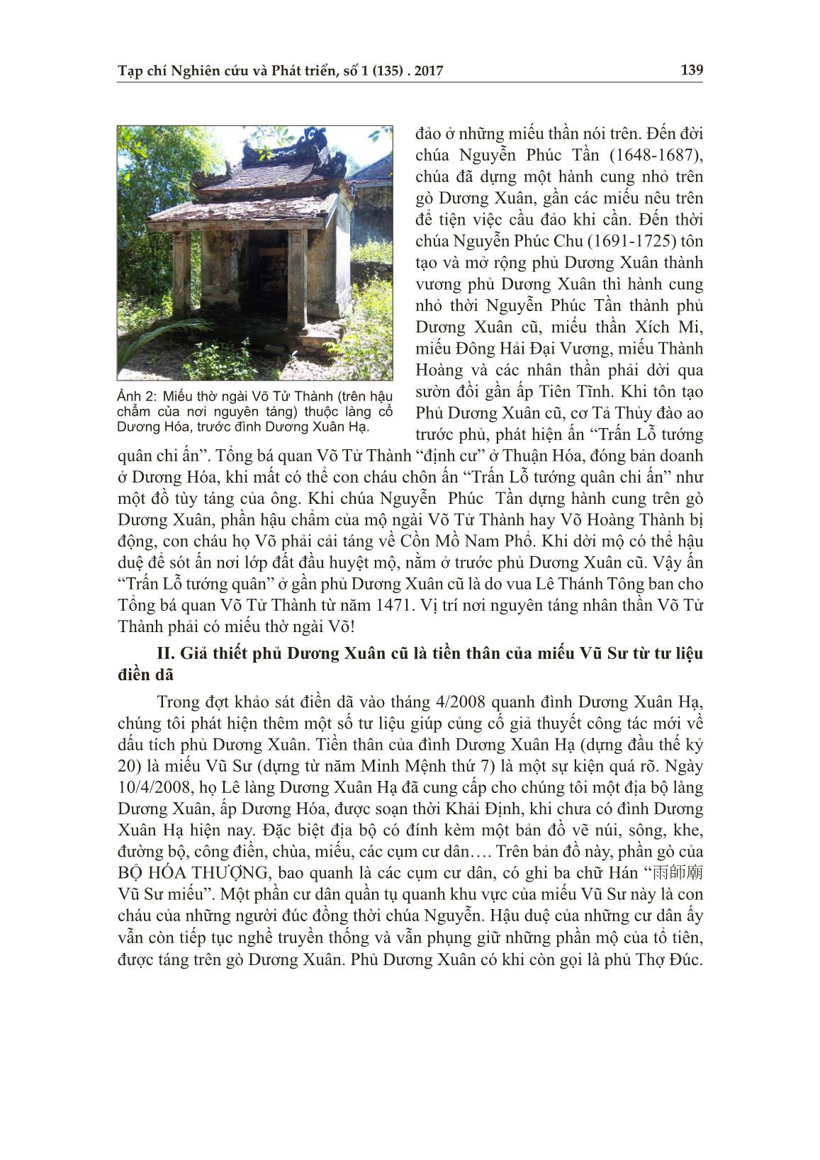 Phủ Dương Xuân: Vài chi tiết cần trao đổi với tác giả Nguyễn Đình Đính trang 6