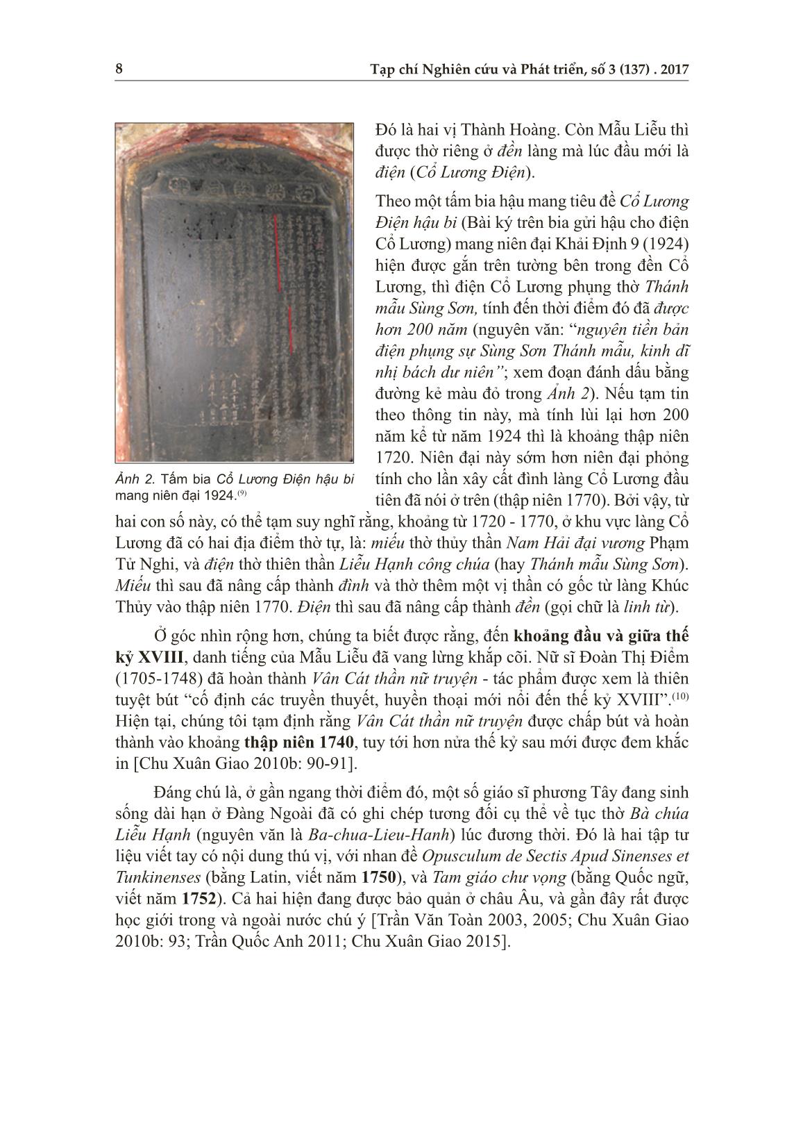 Hình ảnh Mẫu Liễu và phong trào dân tộc đầu thế kỷ XX: Trường hợp trí thức khoa bảng Trần Tán Bình với câu đối dâng năm 1922 cho đền Cổ Lương trang 6