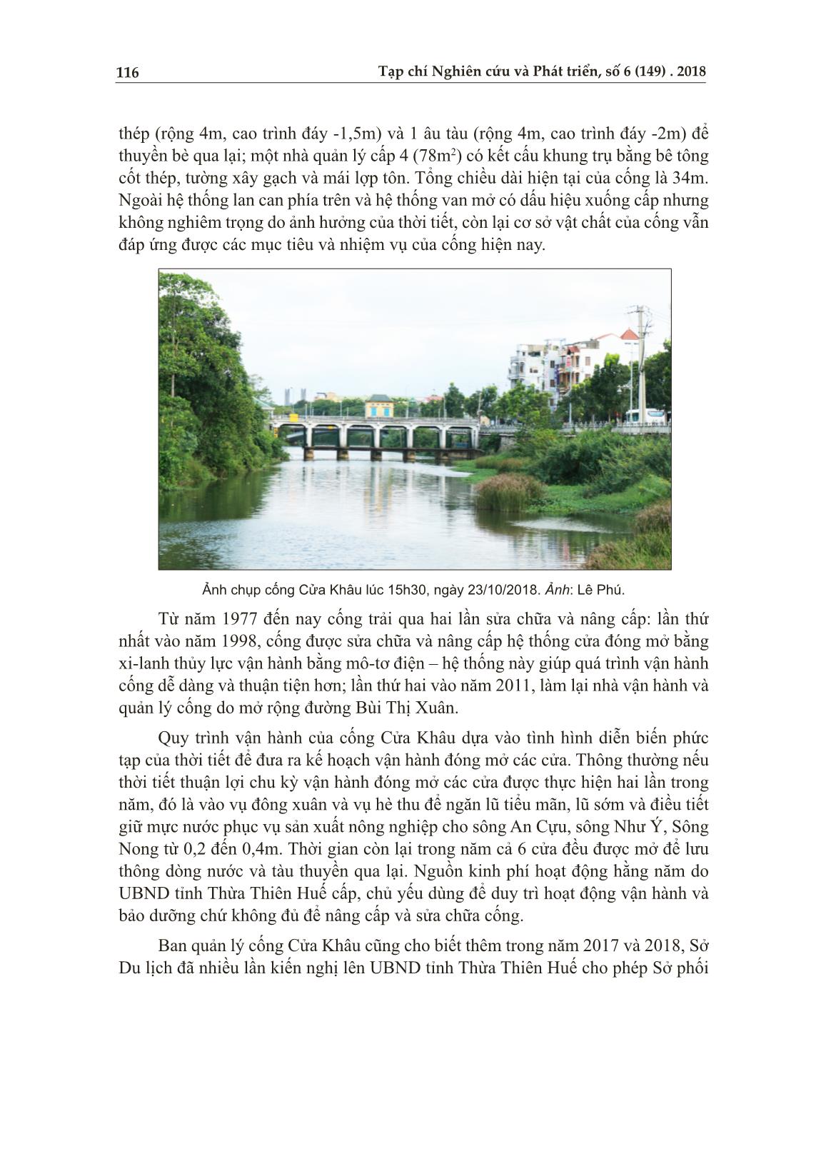 Về sự cần thiết của cống Cửa Khâu trên sông An Cựu trang 2