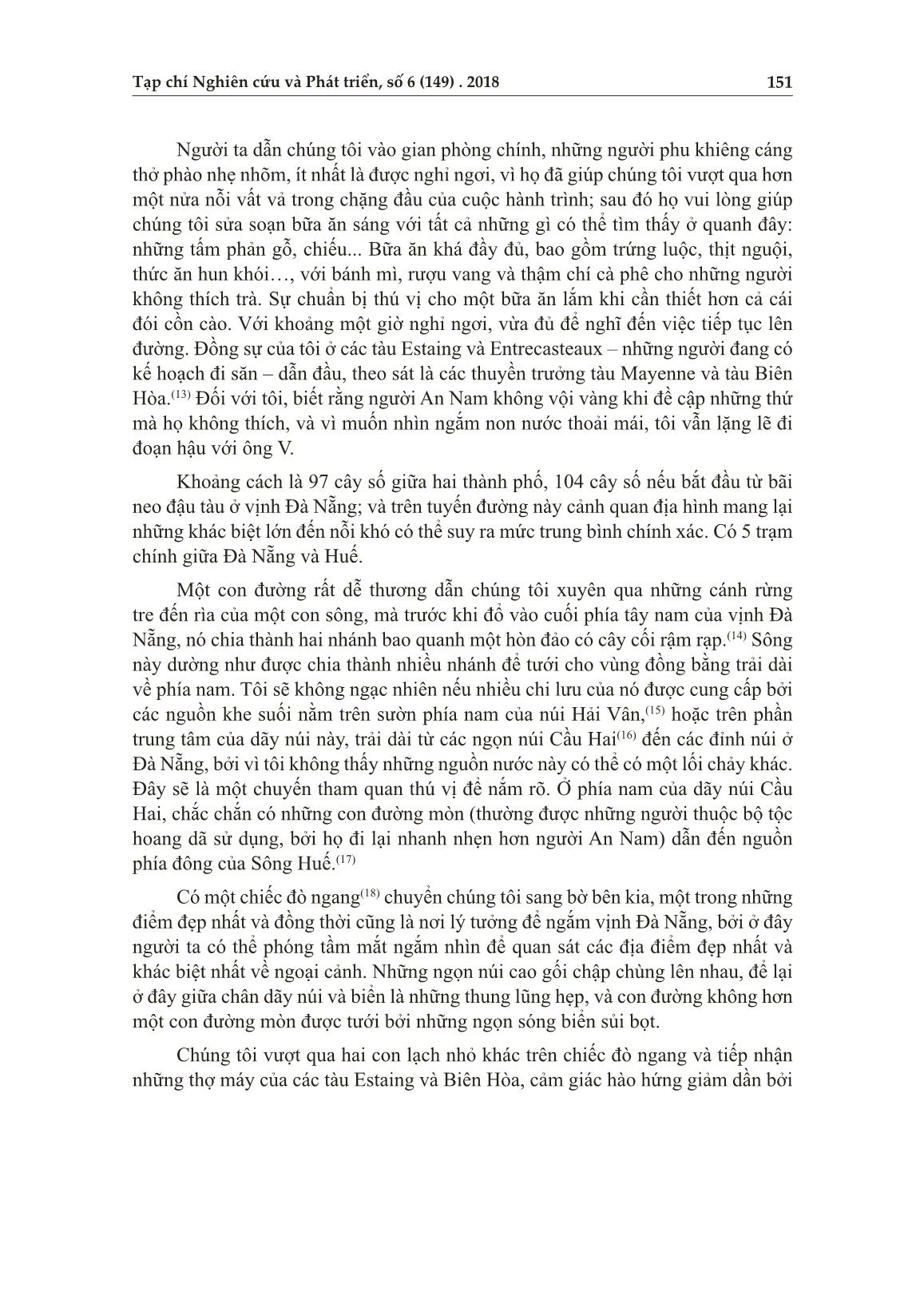 Từ đèo Hải Vân đến sông An Cựu - Huế năm 1876 trang 4