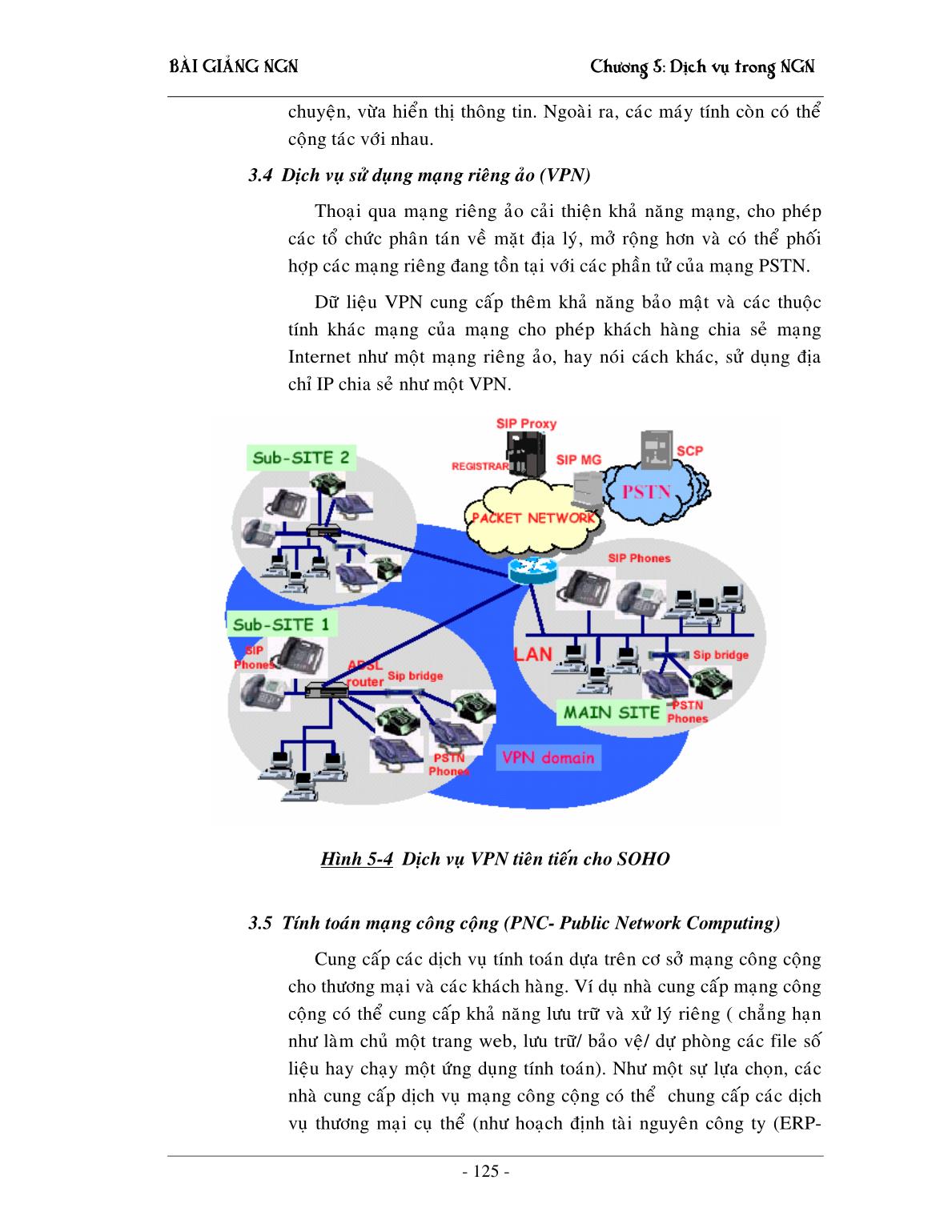 Bài giảng NGN - Chương 5: Dịch vụ trong mạng NGN trang 10