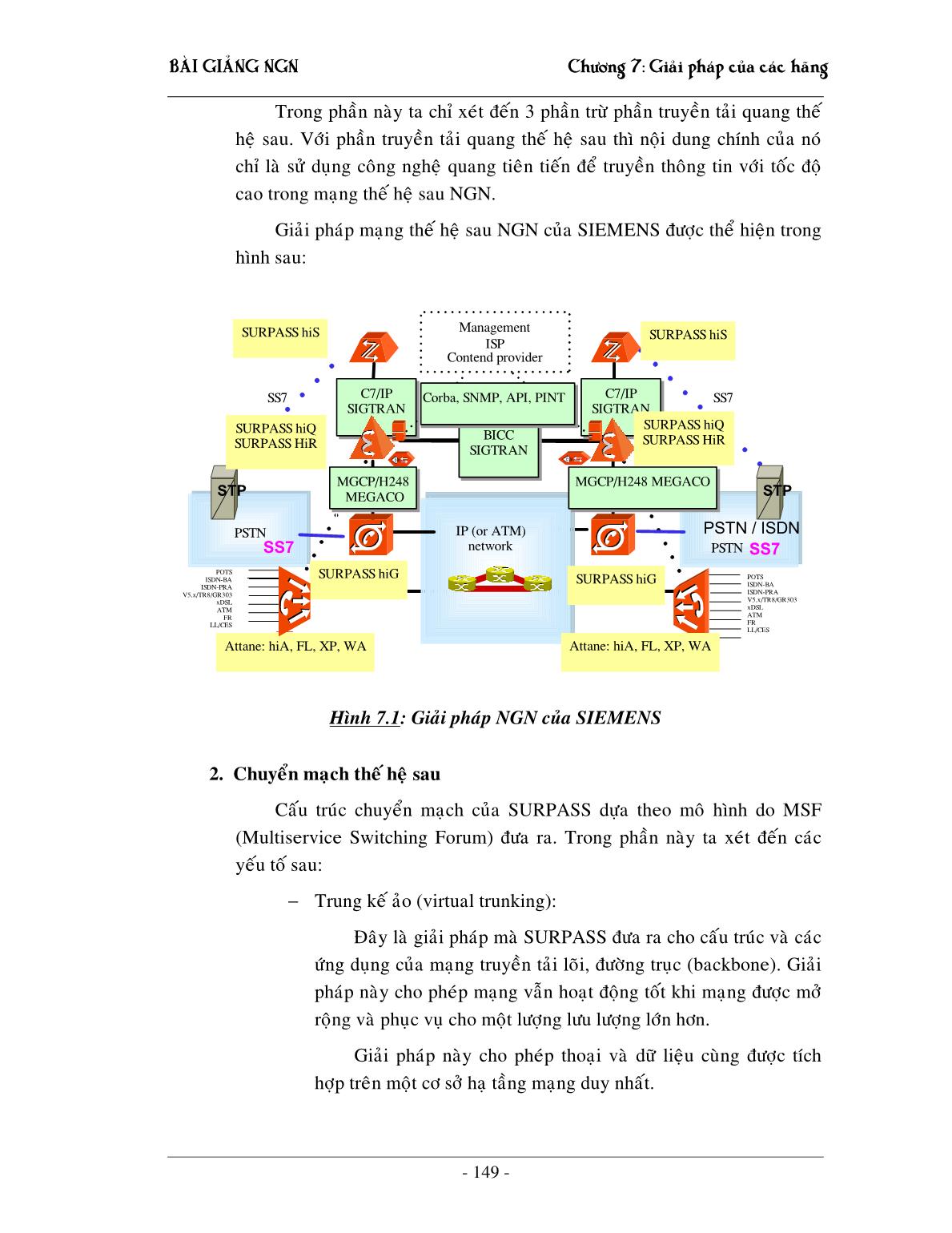 Bài giảng NGN - Chương 7: Giải pháp NGN của các hãng trang 2