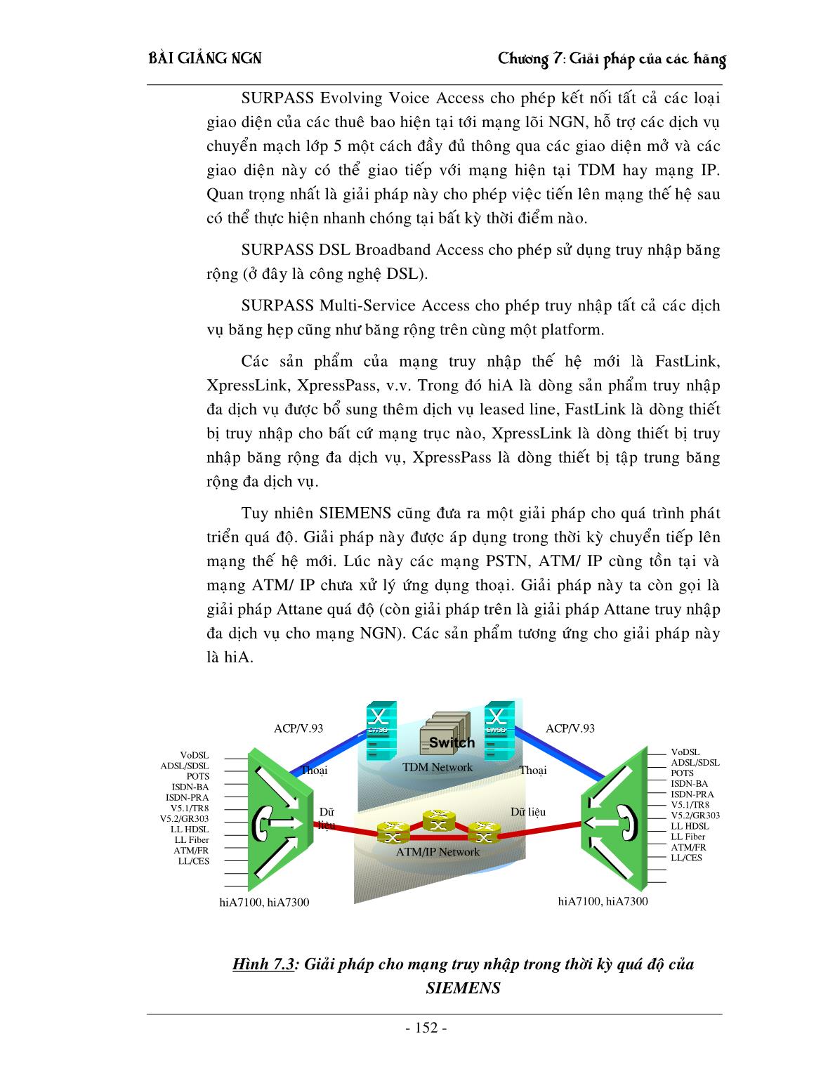 Bài giảng NGN - Chương 7: Giải pháp NGN của các hãng trang 5