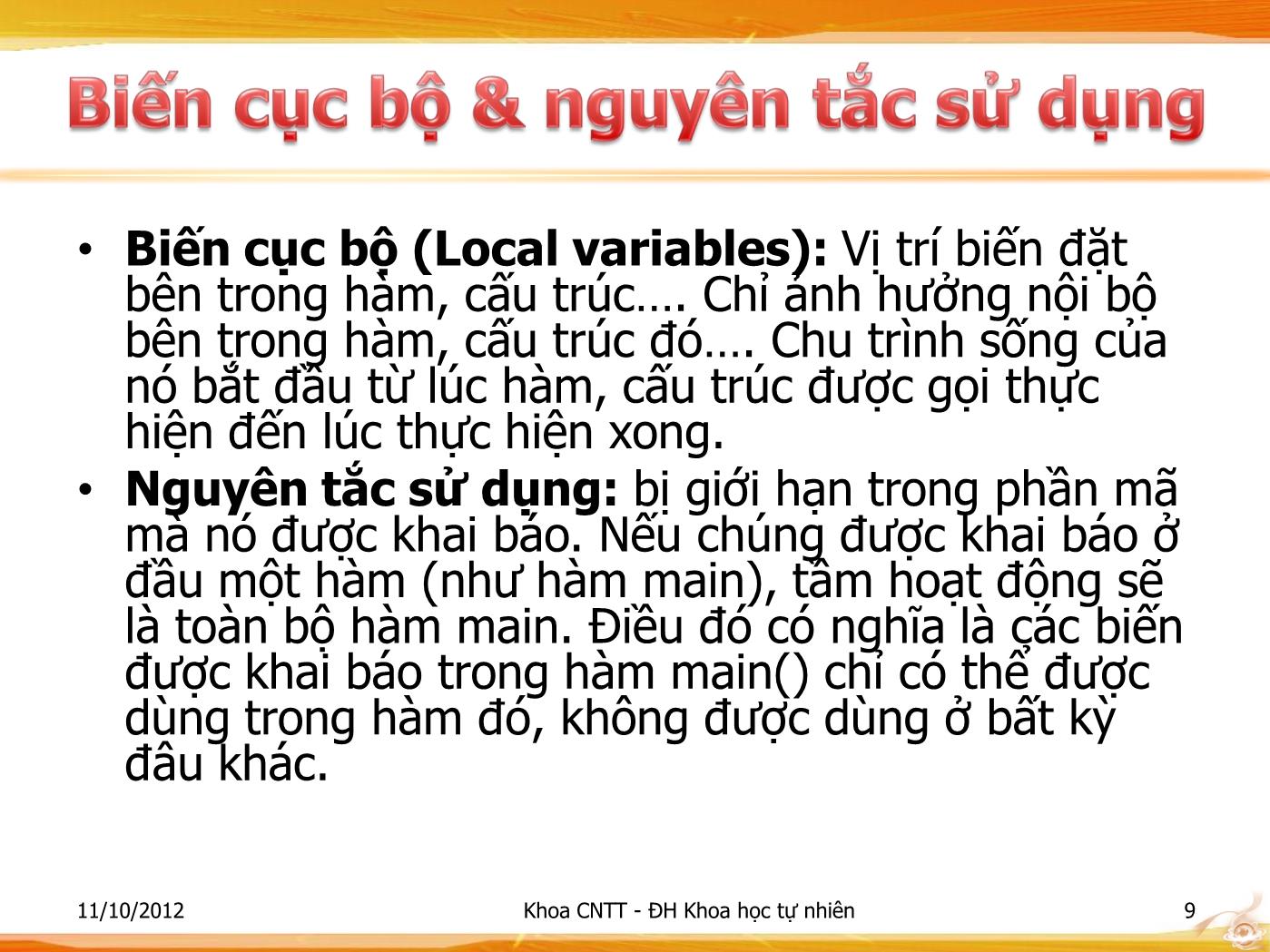 Bài giảng Lập trình - Bài: Giới thiệu về các cấu trúc điều khiển - Phạm Minh Tuấn trang 9