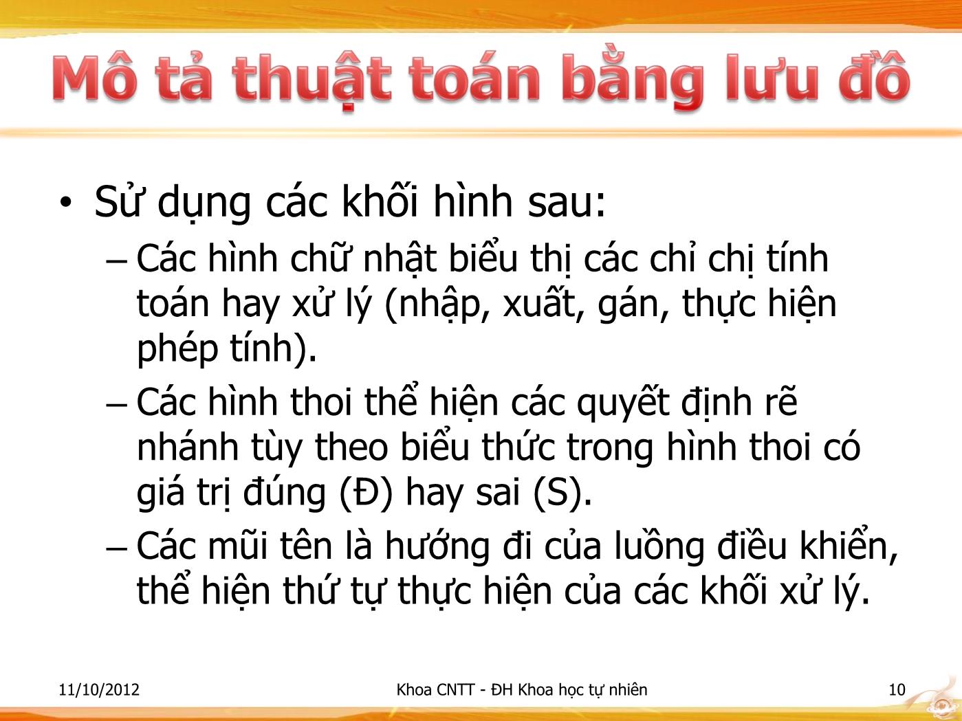 Bài giảng Lập trình - Bài: Giới thiệu về thuật toán - Phạm Minh Tuấn trang 10