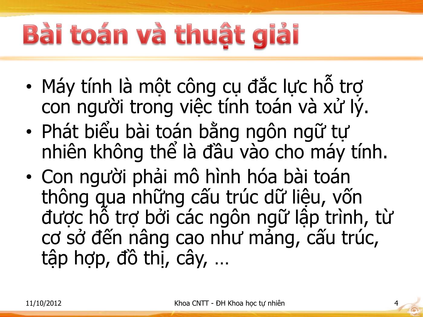 Bài giảng Lập trình - Bài: Giới thiệu về thuật toán - Phạm Minh Tuấn trang 4