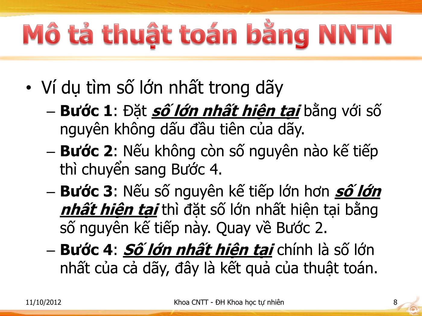 Bài giảng Lập trình - Bài: Giới thiệu về thuật toán - Phạm Minh Tuấn trang 8