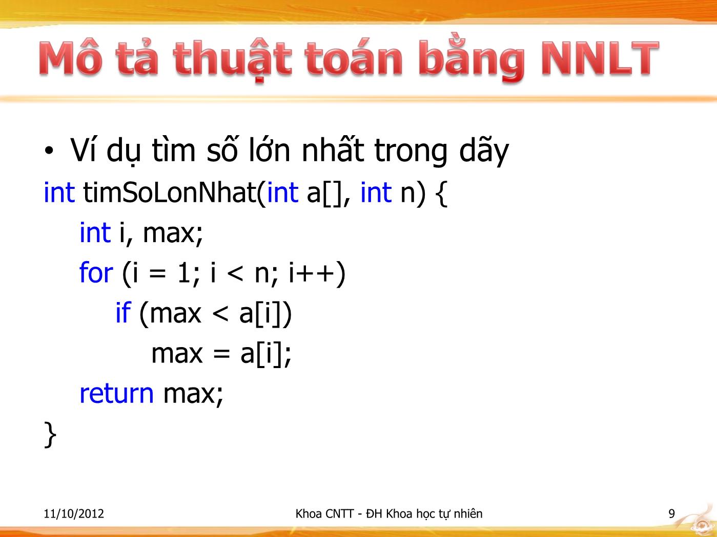 Bài giảng Lập trình - Bài: Giới thiệu về thuật toán - Phạm Minh Tuấn trang 9