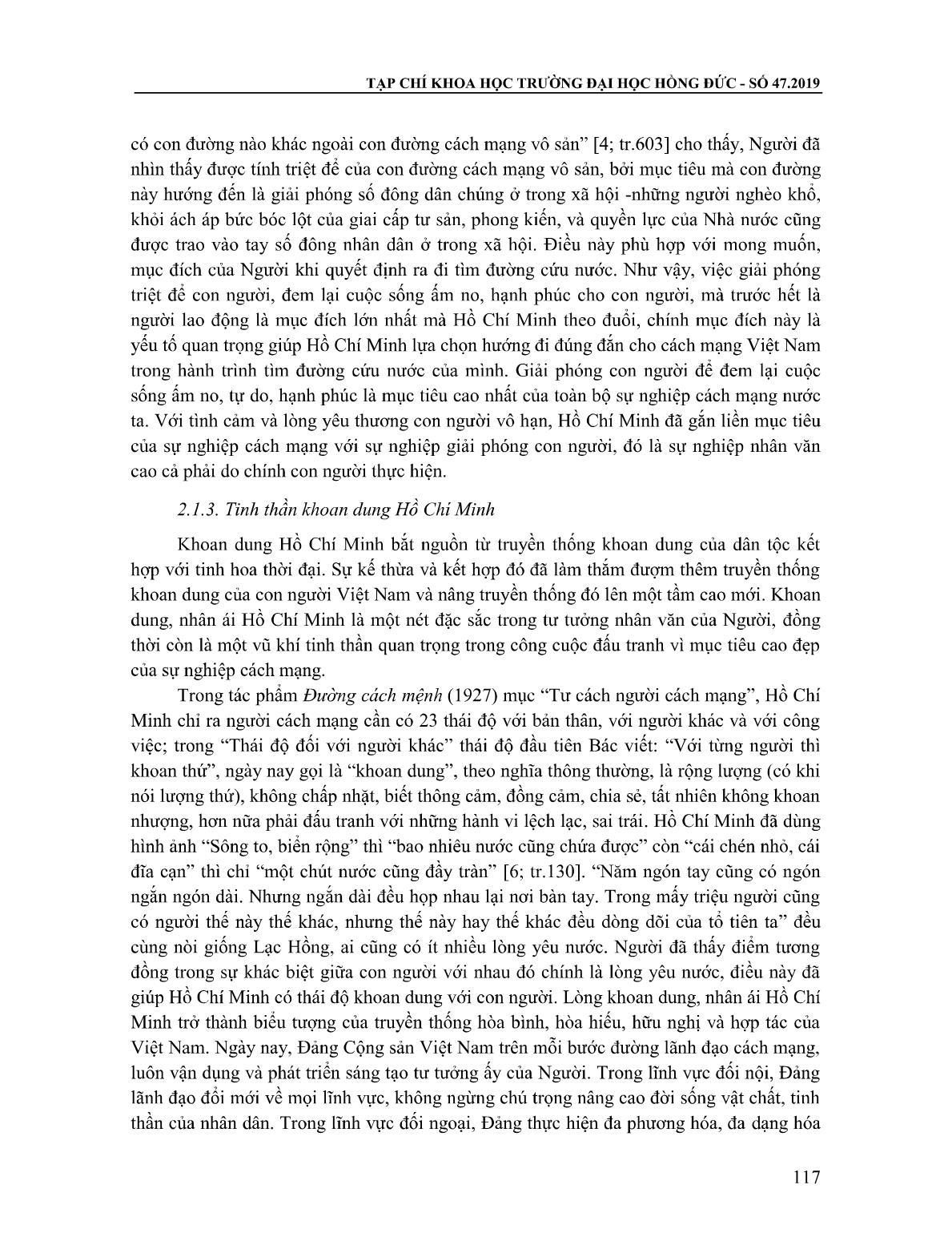 Giáo dục tư tưởng nhân văn Hồ Chí Minh cho sinh viên Trường Đại học Hồng Đức thông qua môn học Tư tưởng Hồ Chí Minh trang 4