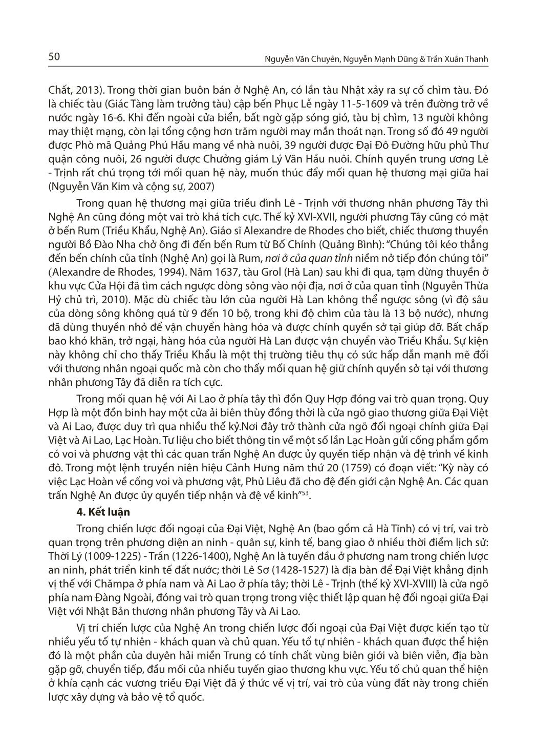 Nghệ An trong chiến lược đối ngoại của Đại Việt thời Lý - Trần - Lê (thế kỷ XI-XVIII) trang 8