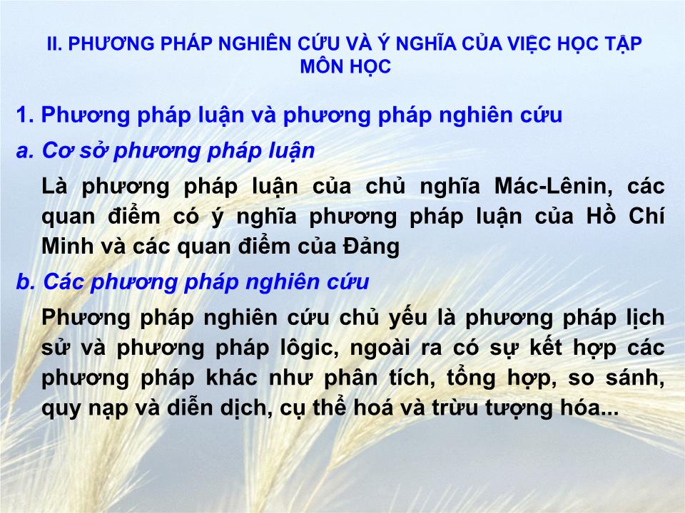 Bài giảng Đường lối cách mạng của Đảng Cộng sản Việt Nam - Chương mở đầu: Đối tượng, nhiệm vụ và phương pháp nghiên cứu môn Đường lối cách mạng của Đảng Cộng sản Việt Nam - Lê Quang Hậu trang 8