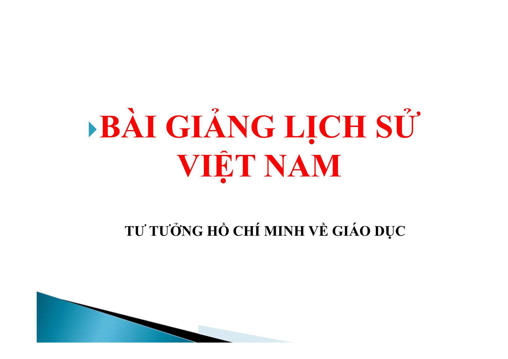 Bài giảng Lịch sử Việt Nam trang 1