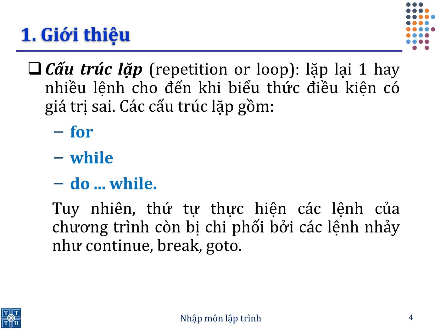 Bài giảng Lập trình - Bài 2: Các câu lệnh rẽ nhánh - Trường Đại học Khoa học tự nhiên TP Hồ Chí Minh trang 4