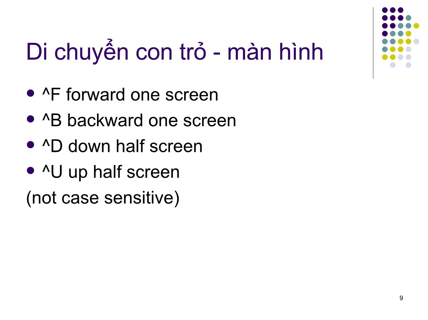 Bài giảng Hệ điều hành Linux - Bài: Chỉnh sửa văn bản với trình soạn thảo vim - Ngô Văn Công trang 9