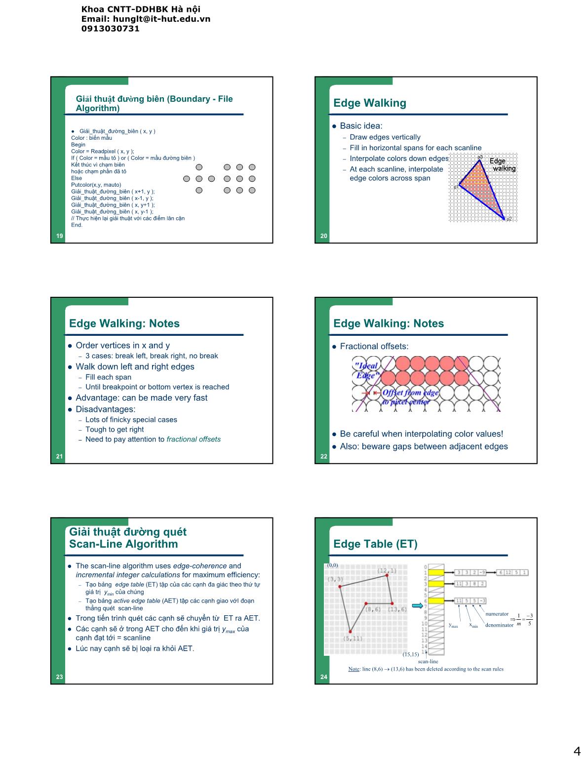 Bài giảng Đồ họa và hiện thực ảo - Lesson 3: Các giải thuật cơ sở trang 4