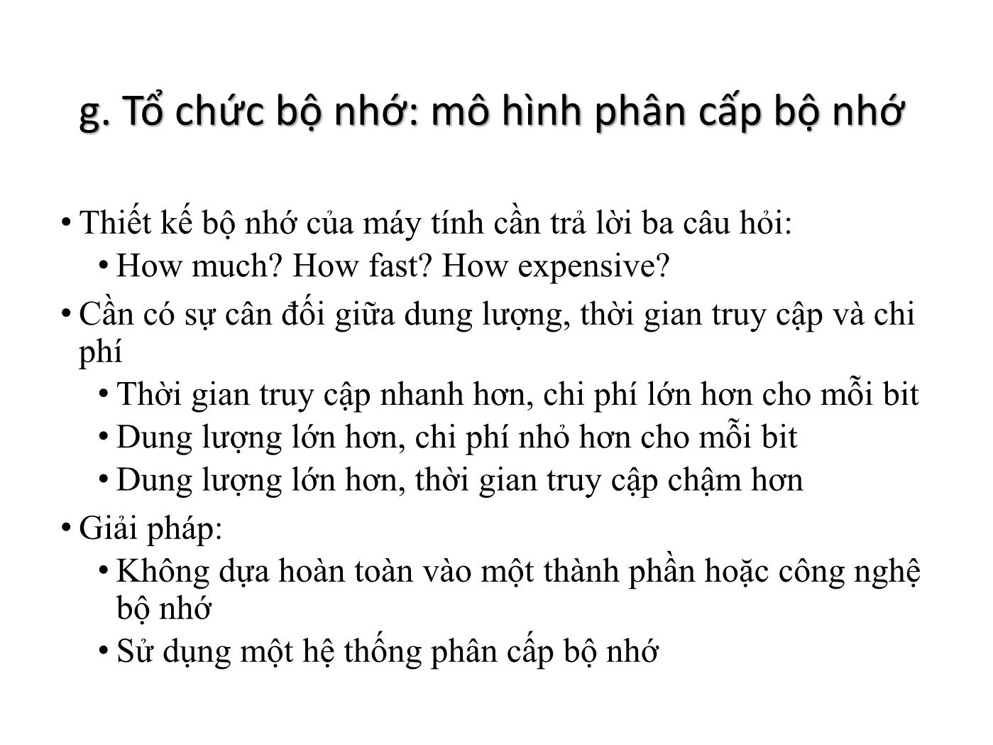 Bài giảng Kiến trúc máy tính - Chương 4: Bộ nhớ cache trang 9