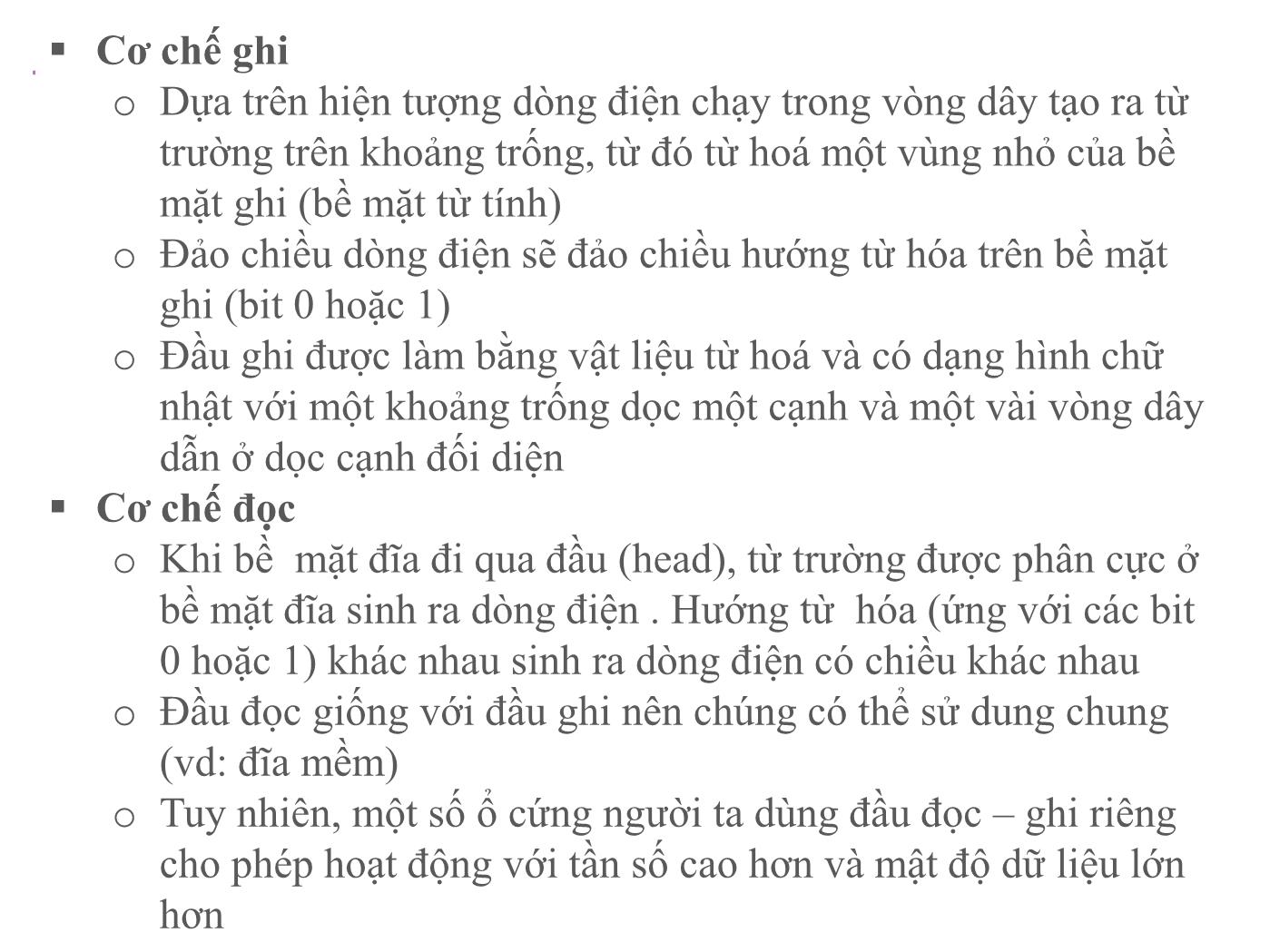 Bài giảng Kiến trúc máy tính - Chương 6: Bộ nhớ ngoài trang 6