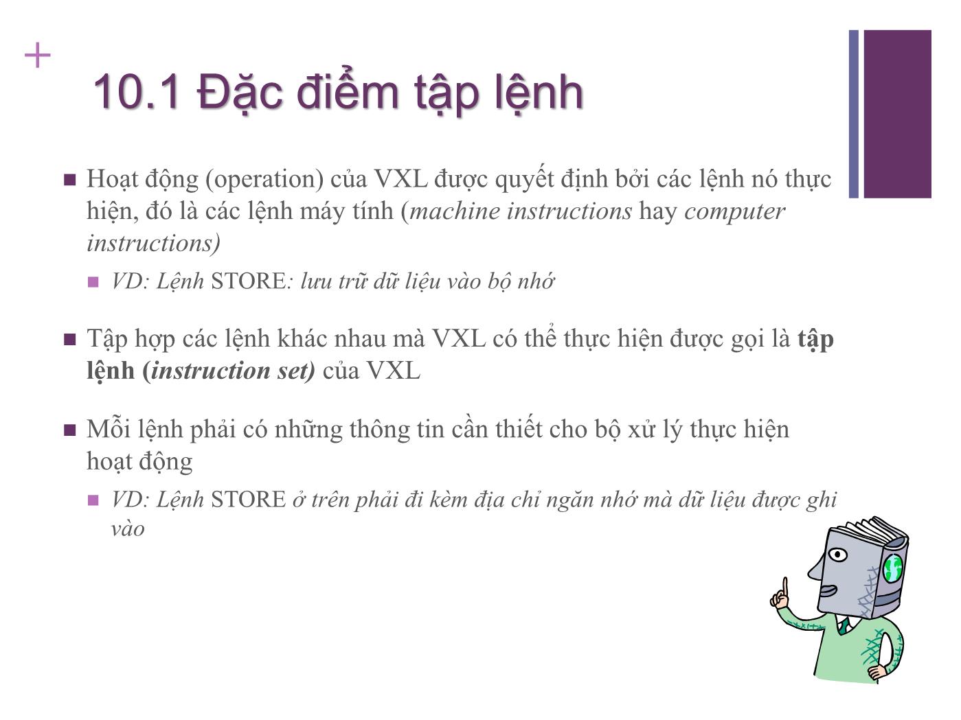 Bài giảng Kiến trúc máy tính - Chương 10: Tập lệnh: Đặc điểm và chức năng trang 4