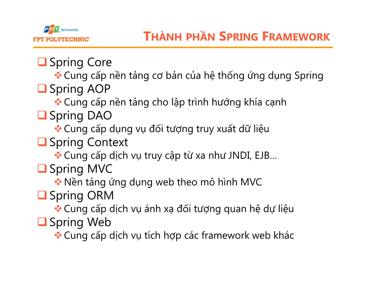 Bài giảng Lập trình Java 5 - Bài 1: Giới thiệu spring MVC - Trường Đại học FPT trang 5
