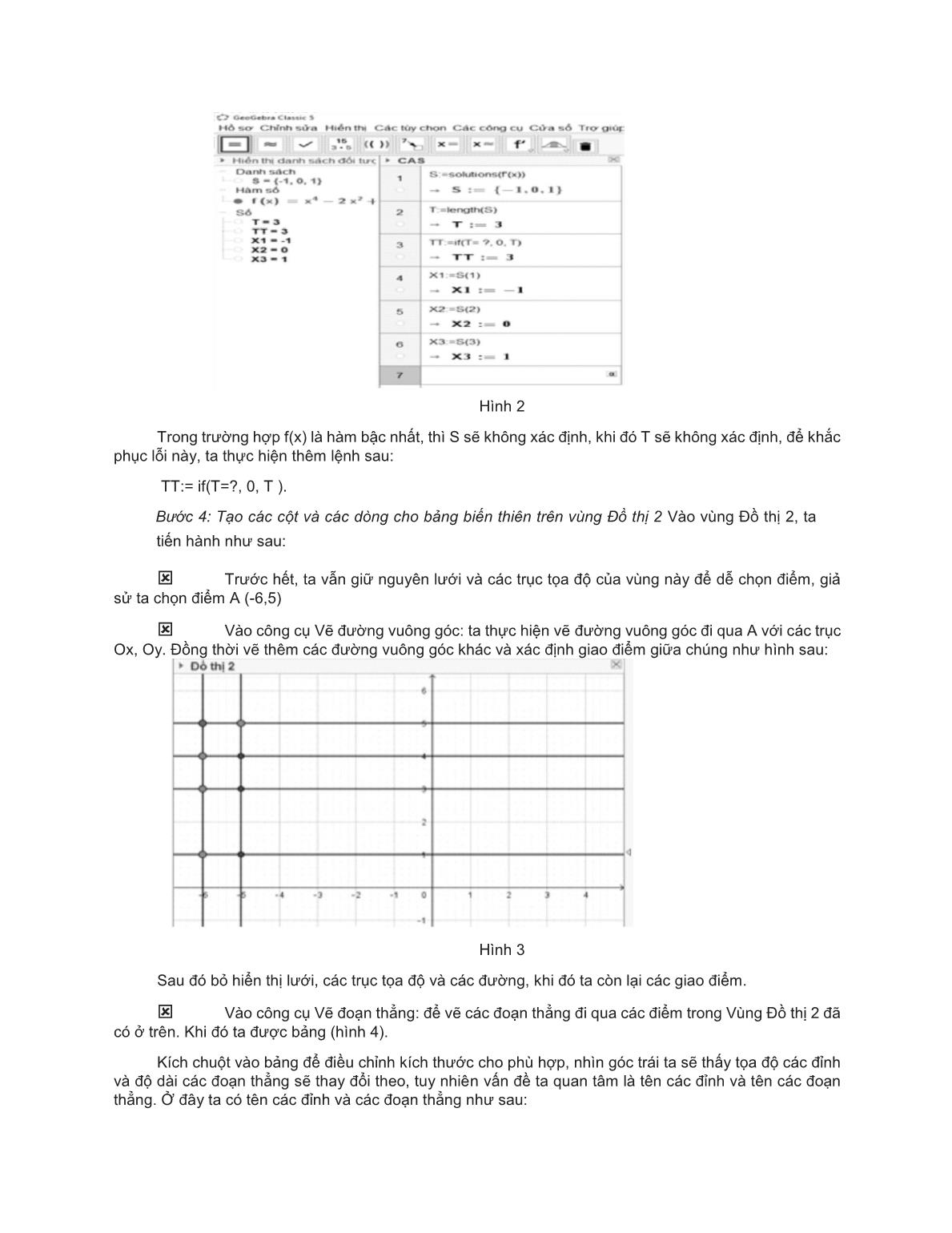 Tạo bảng biến thiên chuyển đổi tự động cho các hàm đa thức trong Geogebra trang 3