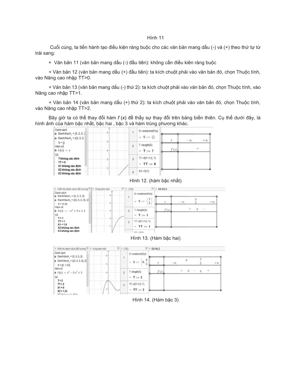 Tạo bảng biến thiên chuyển đổi tự động cho các hàm đa thức trong Geogebra trang 8