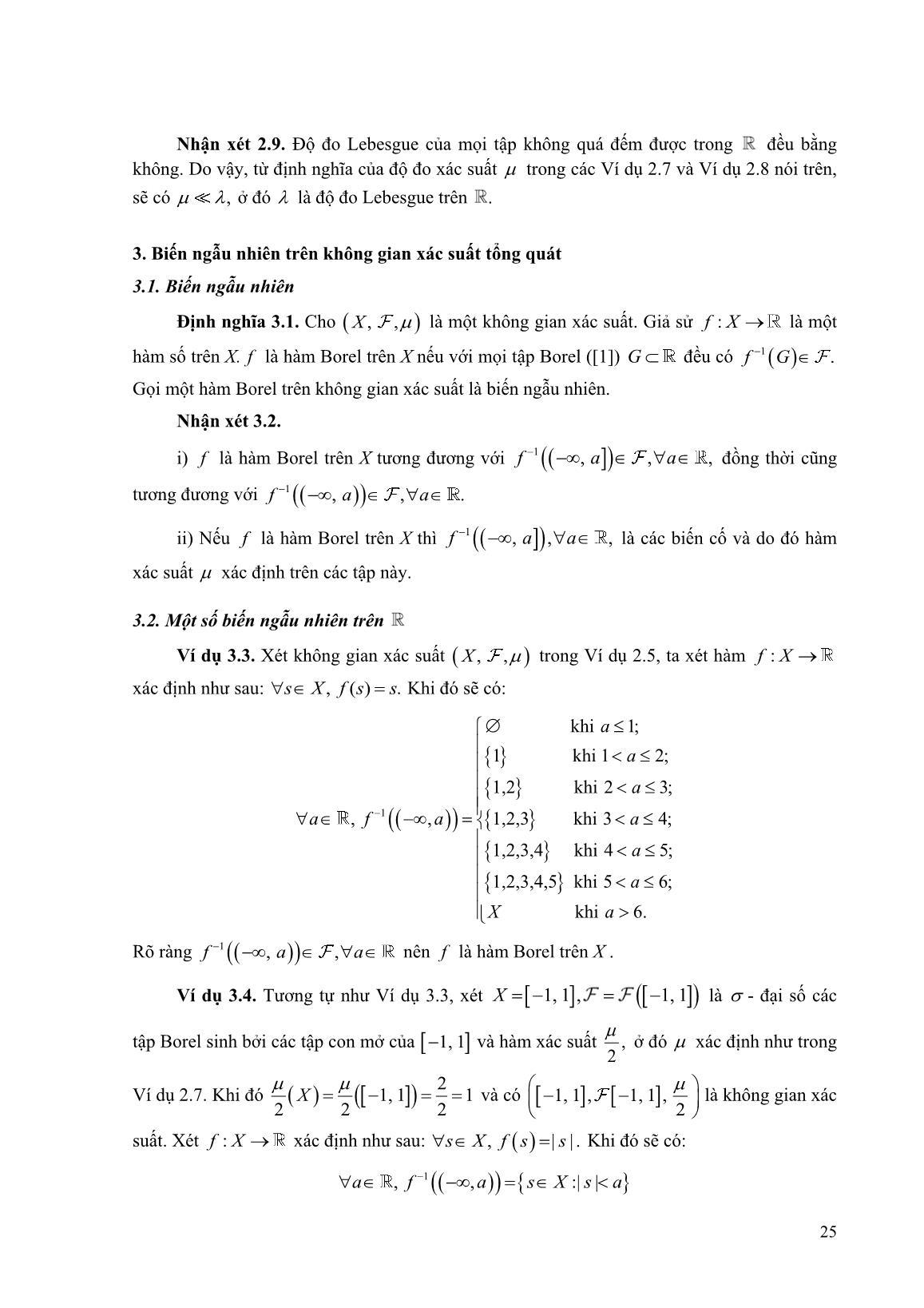 Một số không gian xác suất trên R trang 4