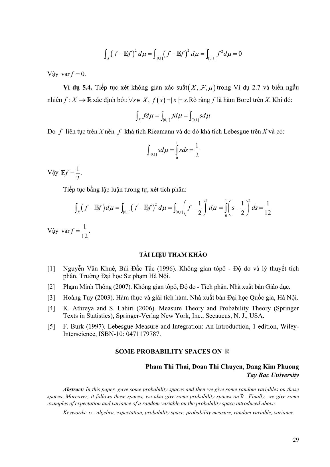 Một số không gian xác suất trên R trang 8