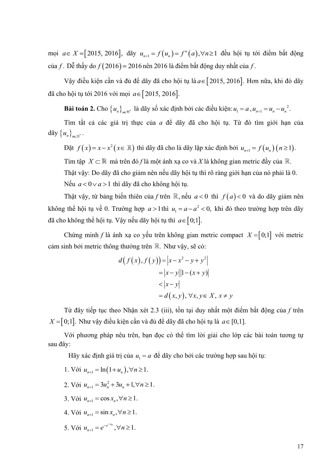 Một số ứng dụng của nguyên lý ánh xạ co trong không gian Metric trang 4