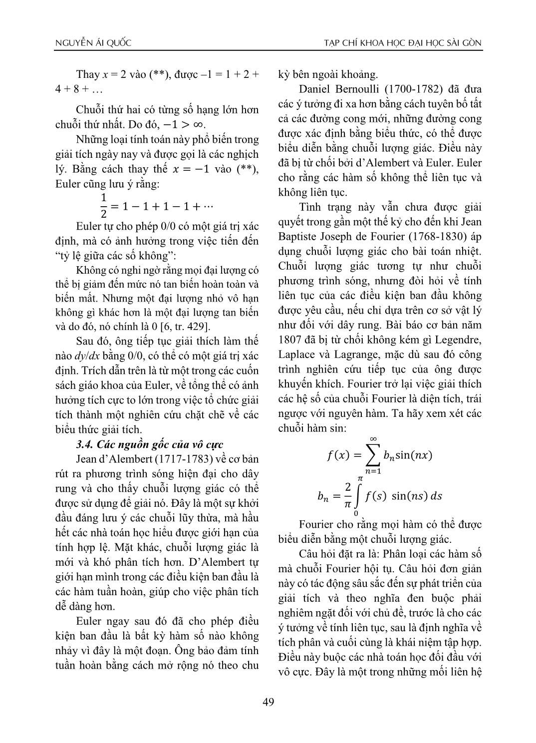 Đặc trưng và chướng ngại tri thức luận của khái niệm vô cực trong toán học trang 7