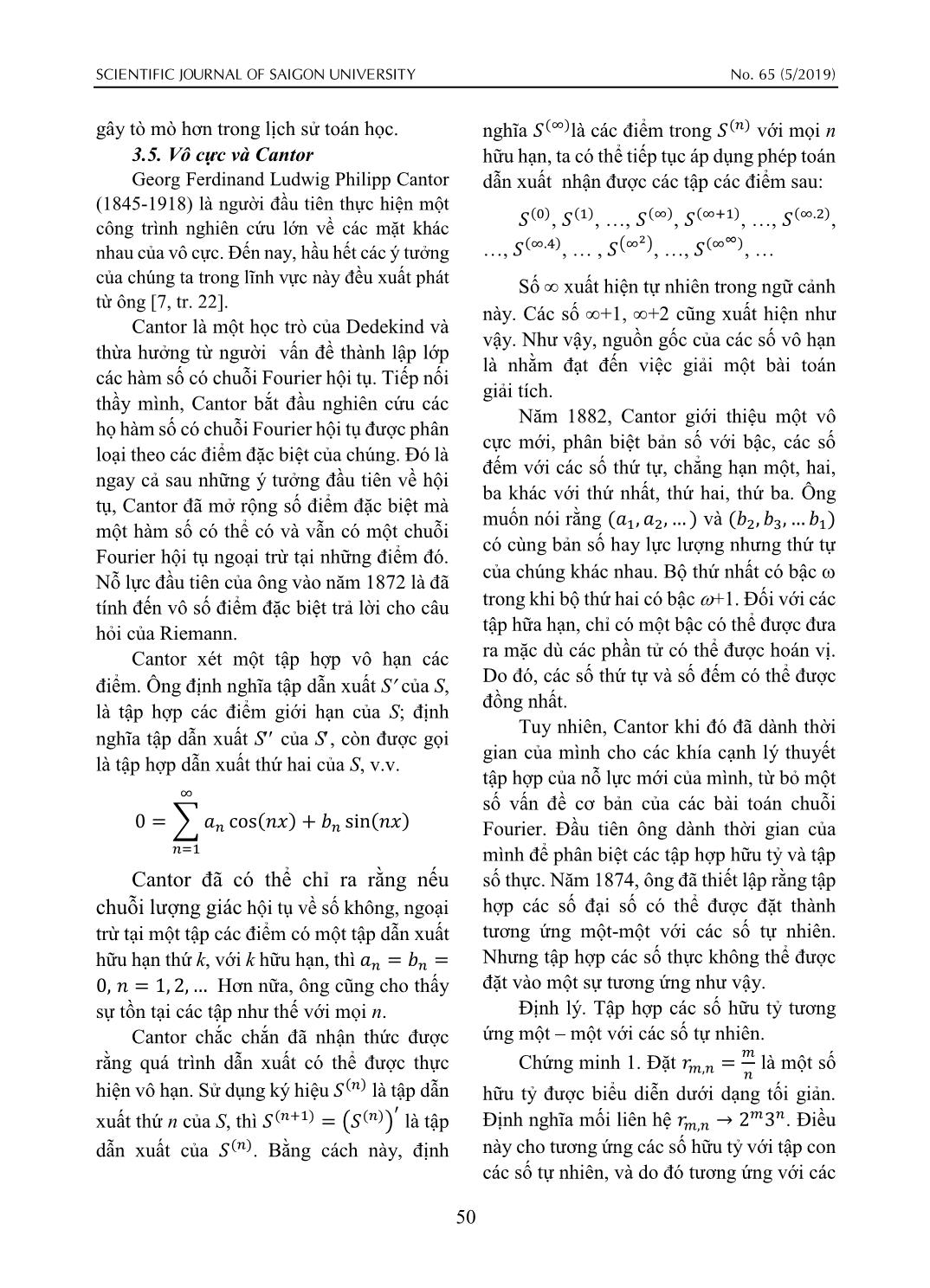 Đặc trưng và chướng ngại tri thức luận của khái niệm vô cực trong toán học trang 8