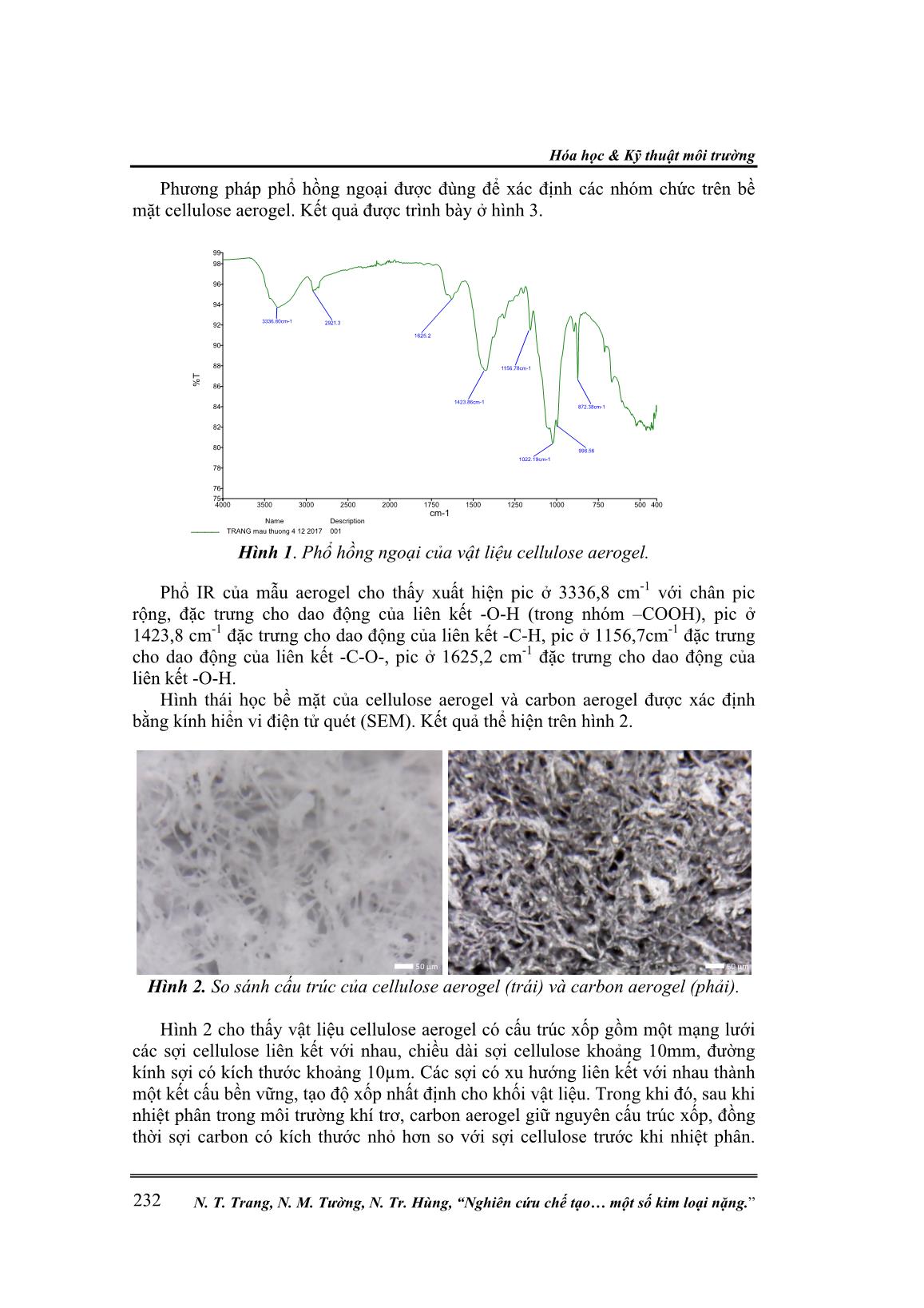 Nghiên cứu chế tạo Carbon Aerogel từ giấy phế thải ứng dụng hấp phụ một số kim loại nặng trang 4