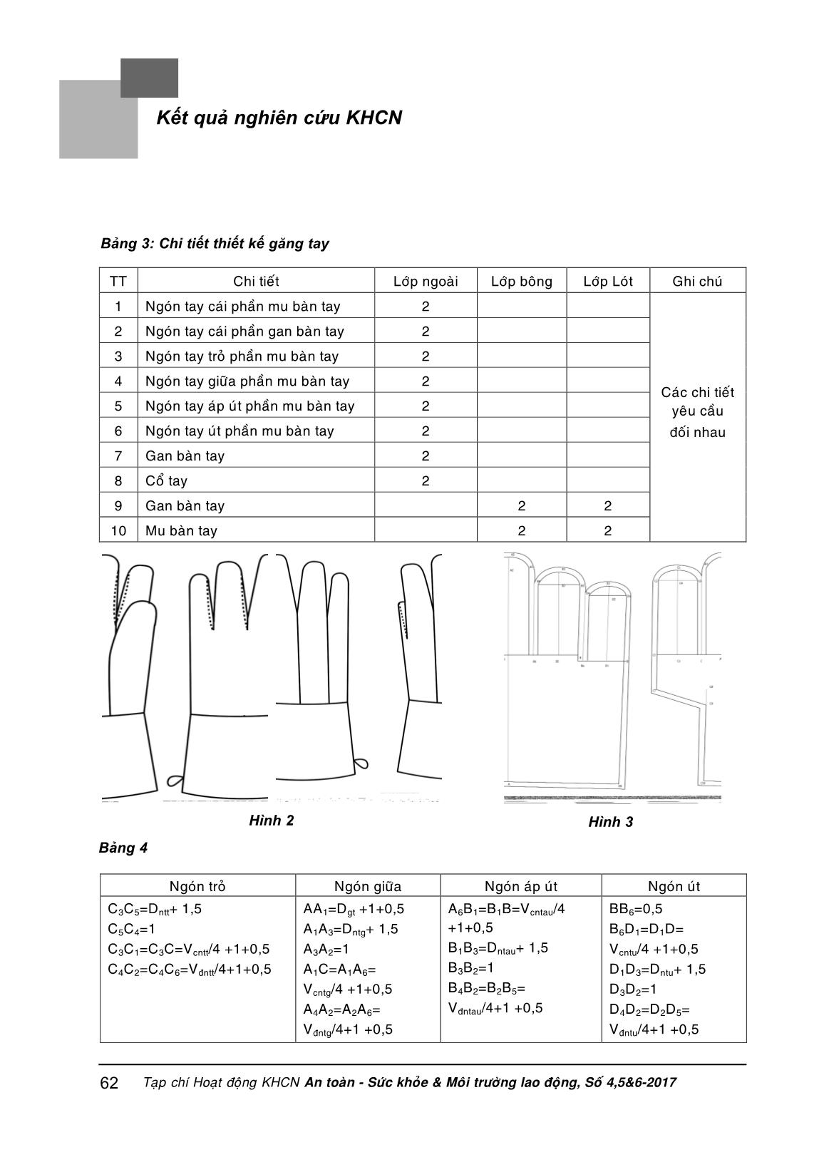 Xây dựng hệ công thức thiết kế găng tay bảo vệ sử dụng trong môi trường Nito hóa lỏng trang 5