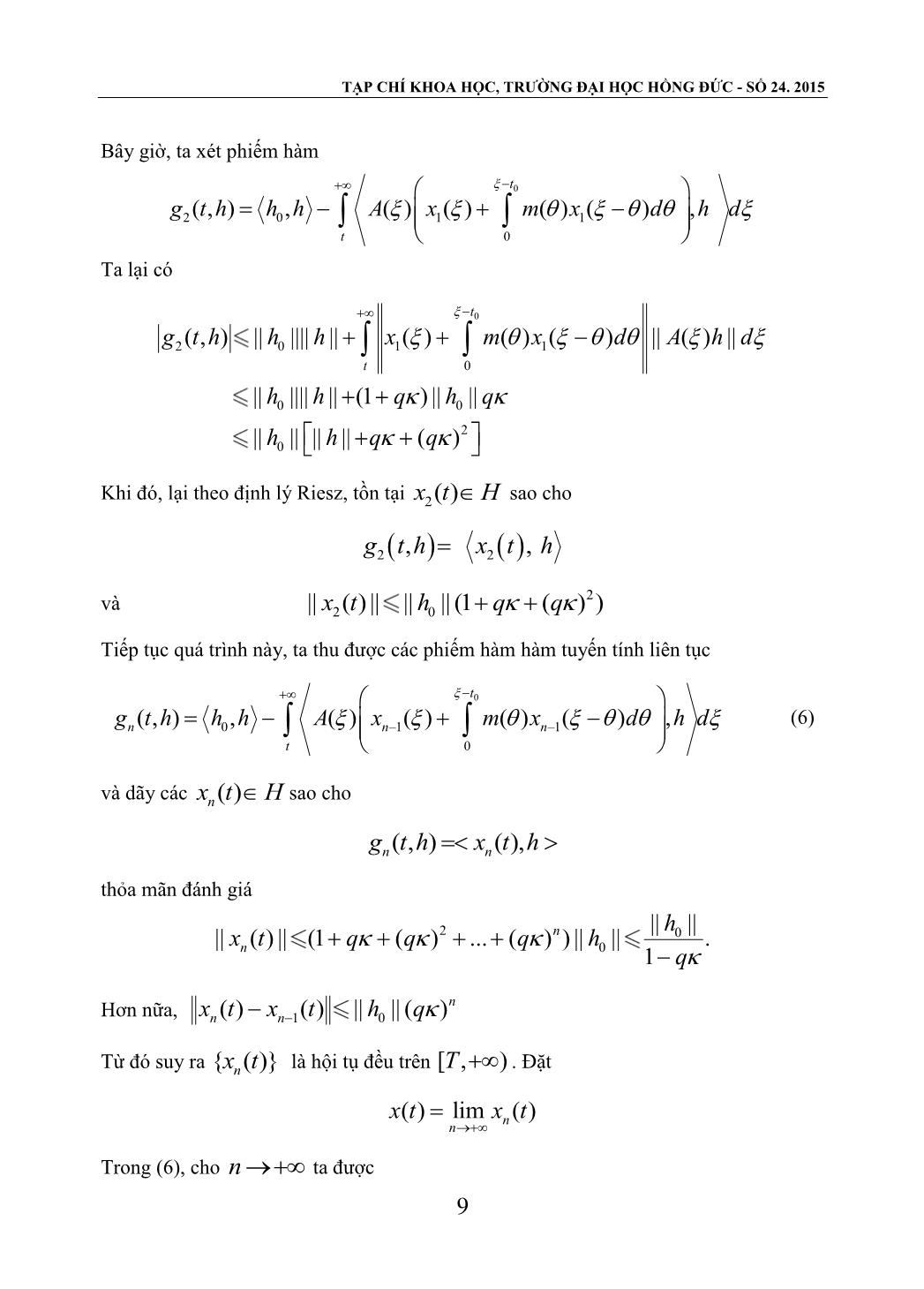 Sự cân bằng tiệm cận của các phương trình vi - tích phân trong không gian Banach trang 5