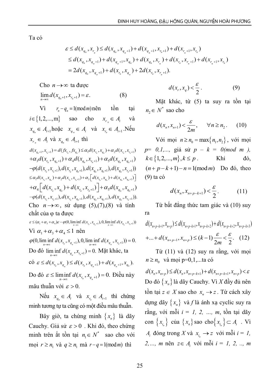 Về sự tồn tại điểm bất động của ánh xạ Cyclic co yếu kiểu Chatterjea suy rộng trong không gian mêtric trang 4