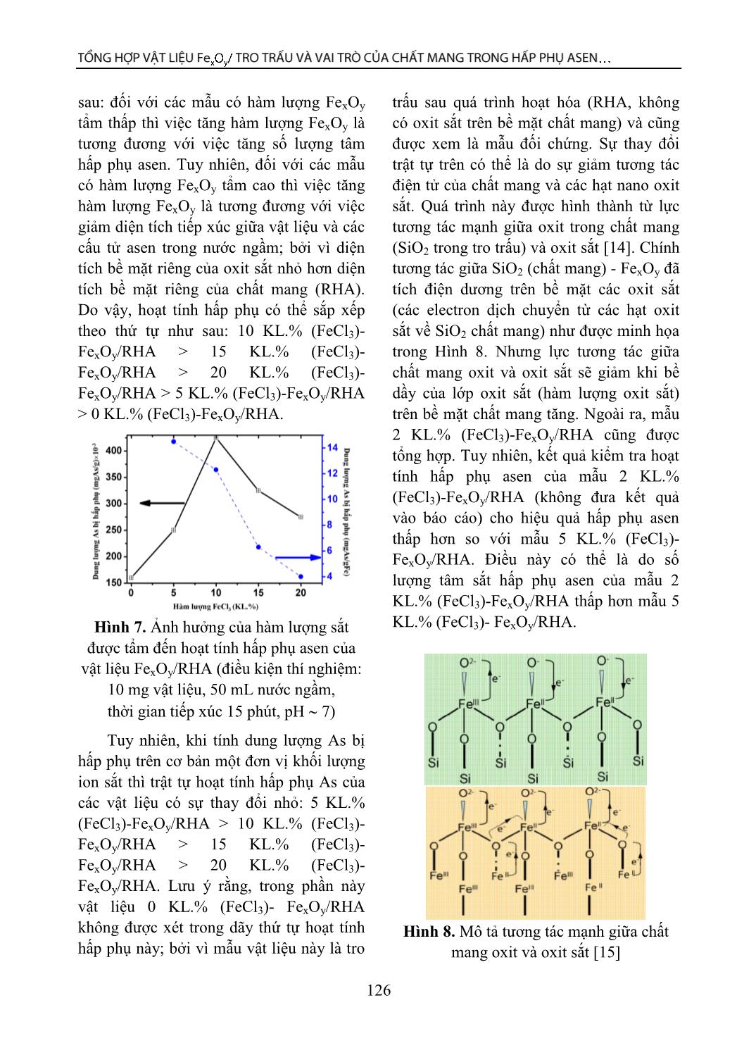 Tổng hợp vật liệu FexOy/ tro trấu và vai trò của chất mang trong hấp phụ Asen từ nước ngầm trang 6