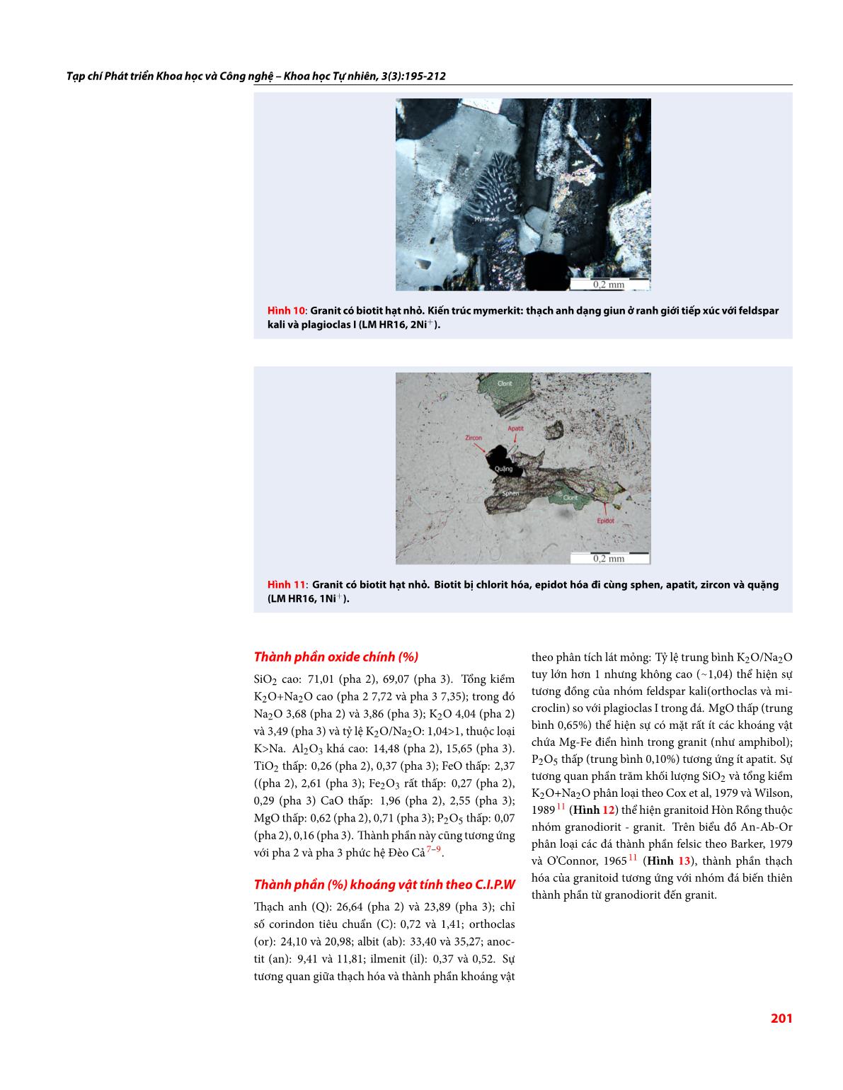 Đặc điểm thạch học, thạch địa hóa Granitoid khối Hòn Rồng, Cam Ranh, Khánh Hòa trang 7