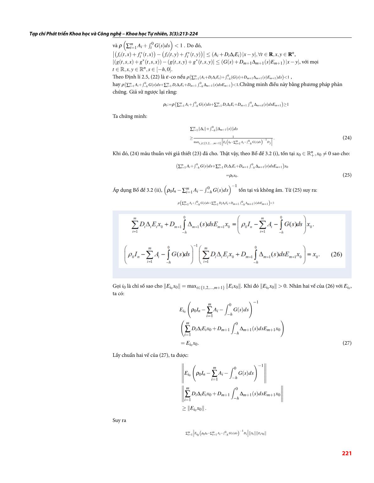 Điều kiện đủ cho tính chất epsilon-co của một lớp hệ phương trình sai phân phi tuyến với biến liên tục trang 9
