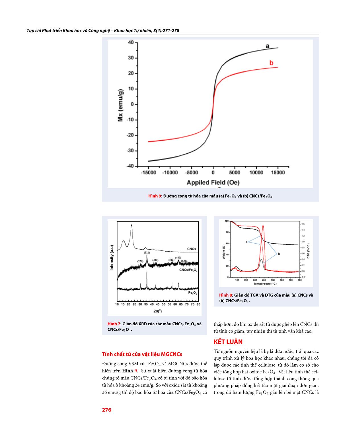 Tổng hợp hạt Oxide sắt từ trên bề mặt nano tinh thể Cellulose bằng phương pháp đồng kết tủa trang 6