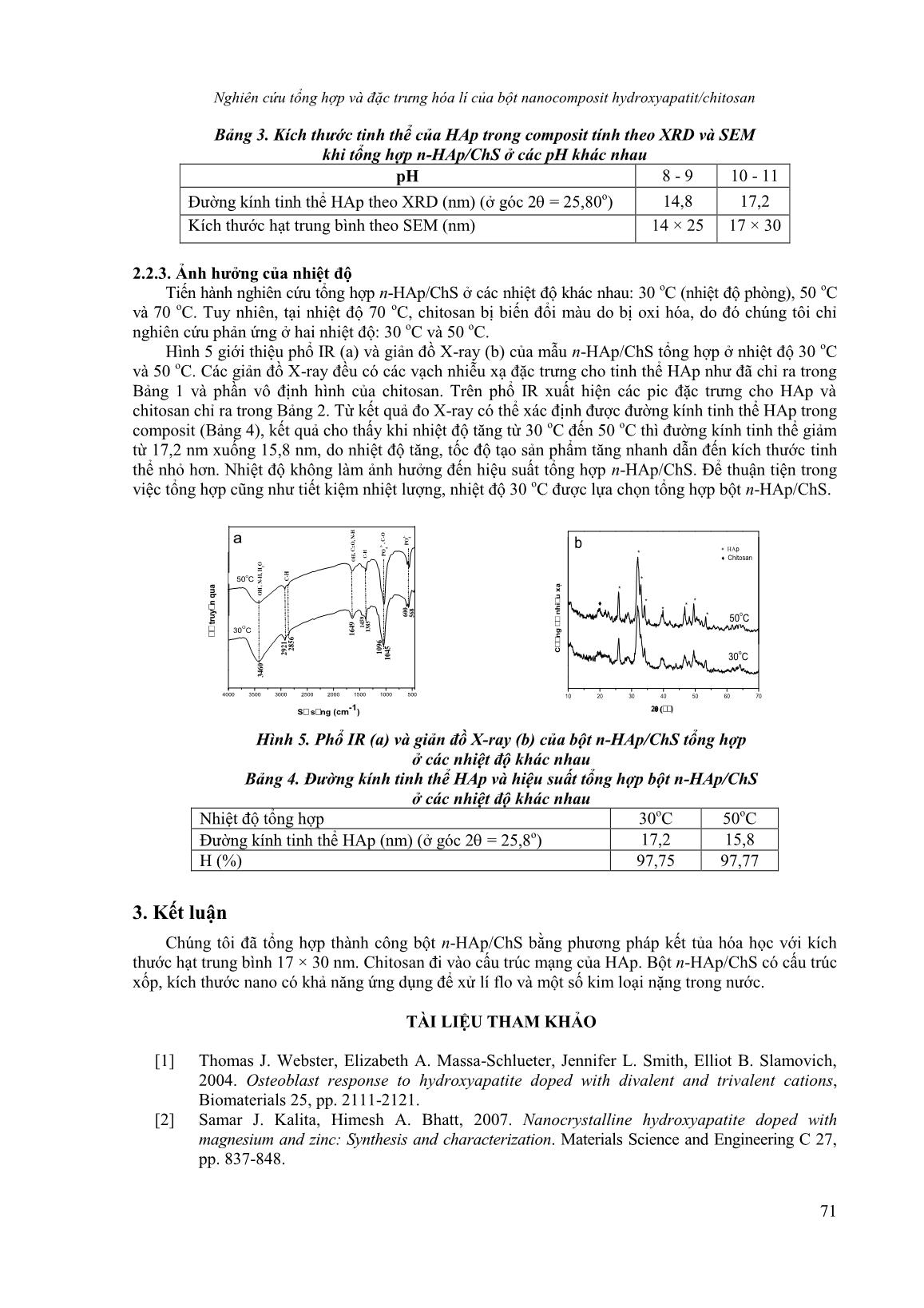 Nghiên cứu tổng hợp và đặc trưng hóa lí của bột Nanocomposit Hydroxyapatit/Chitosan trang 6