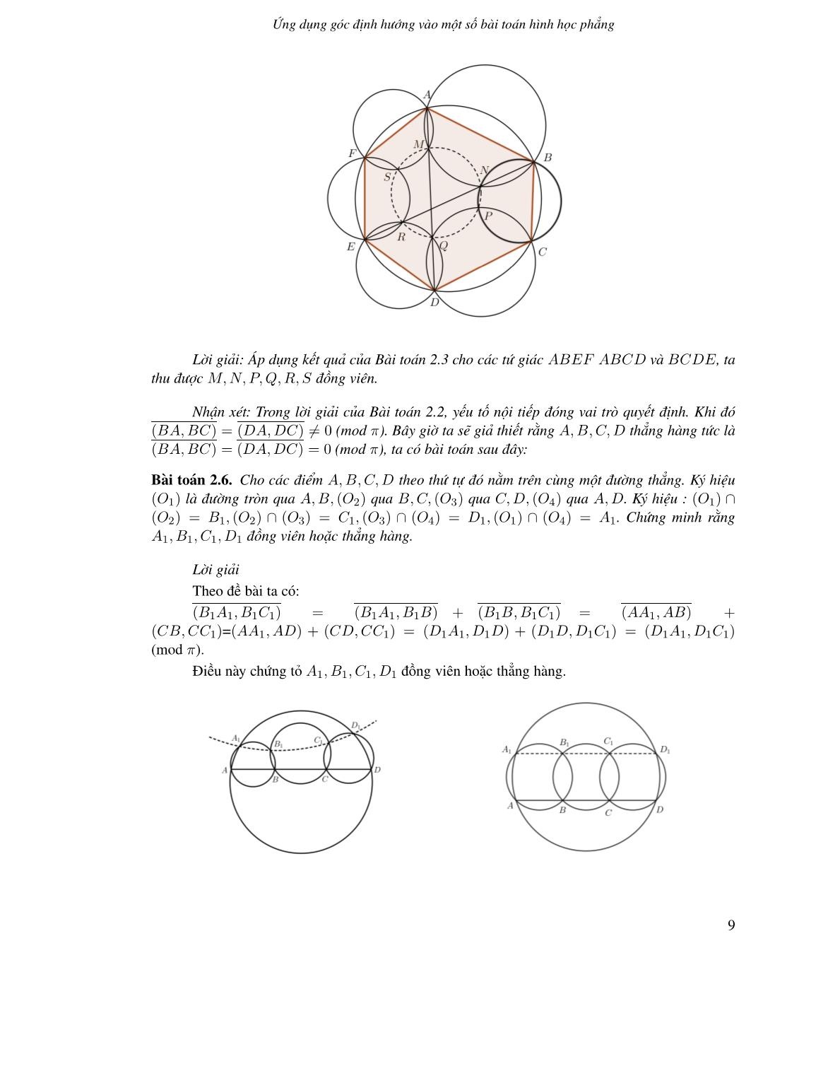 Ứng dụng góc định hướng vào một số bài toán hình học phẳng trang 7