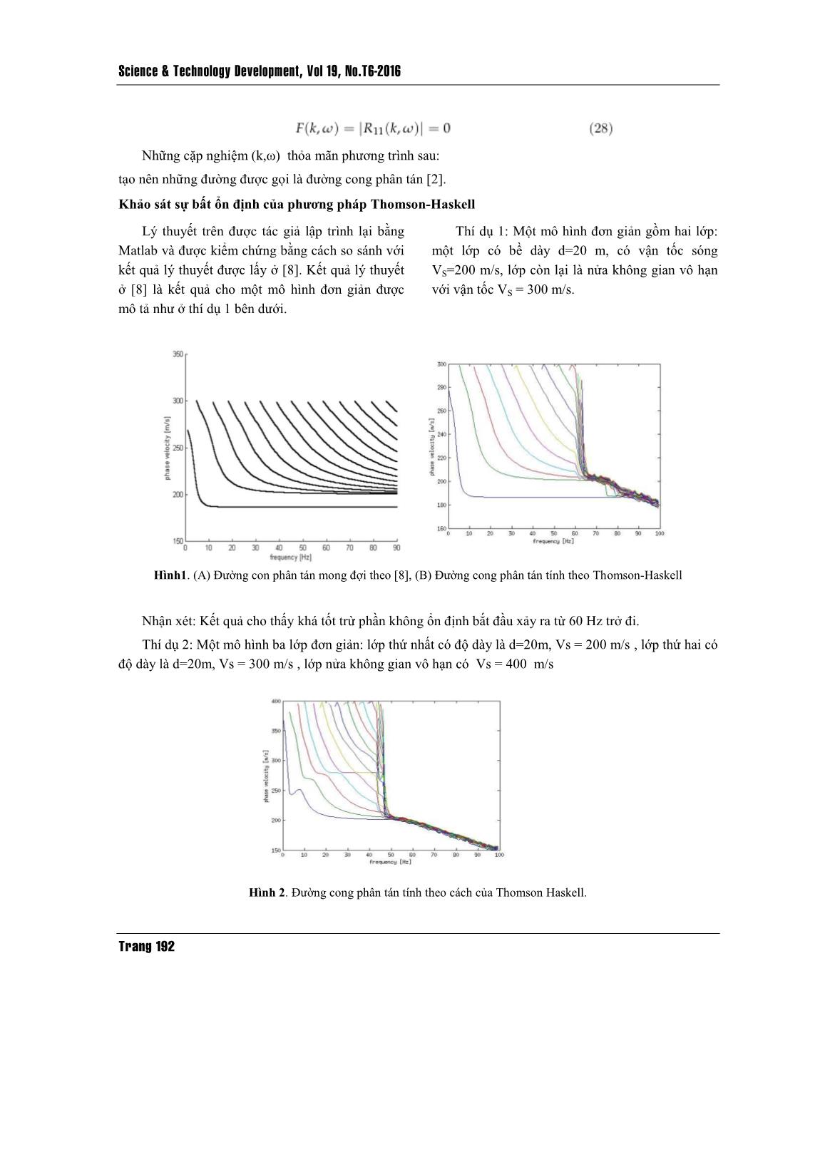 Phân tích mô hình thuận sóng mặt đa kênh Thomson-Haskell trang 5