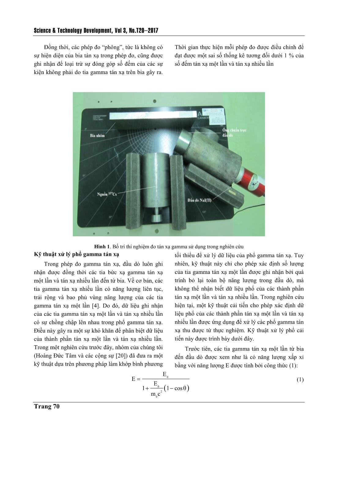 Nghiên cứu ảnh hưởng của đường kính ống chuẩn trực đầu dò lên bề dày bão hòa trong phép đo gamma tán xạ trang 3