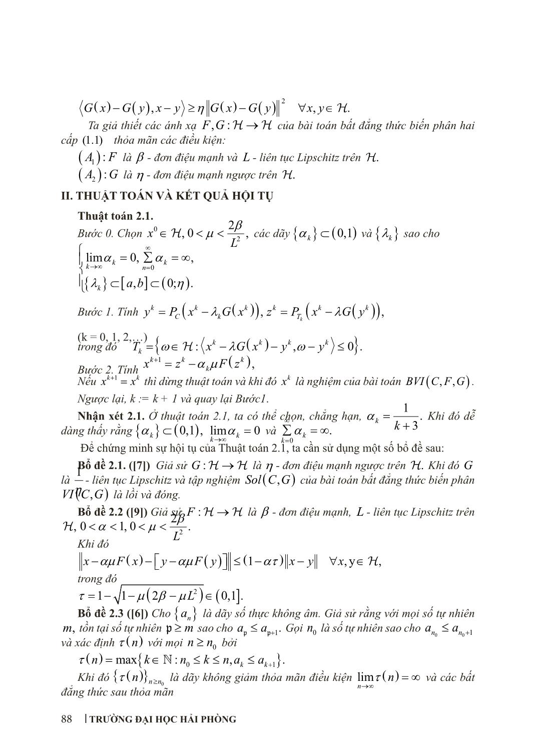 Phương pháp dưới đạo hàm tăng cường giải bài toán bất đẳng thức biến phân hai cấp trang 3
