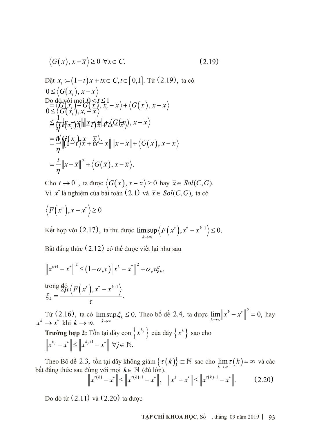 Phương pháp dưới đạo hàm tăng cường giải bài toán bất đẳng thức biến phân hai cấp trang 8