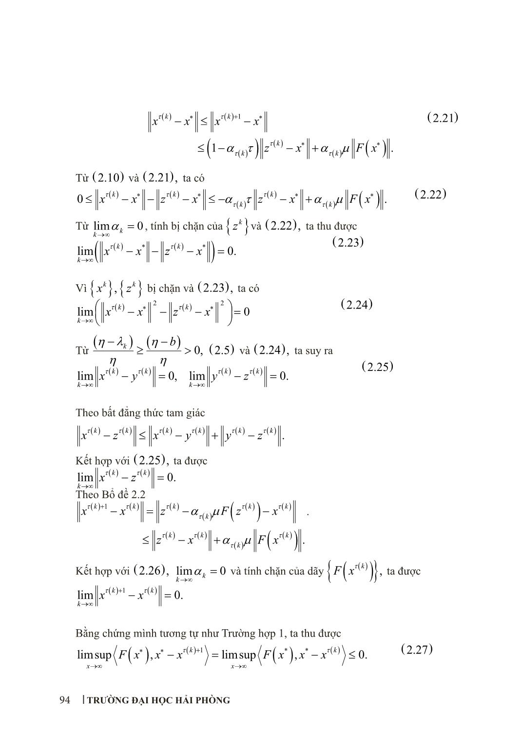 Phương pháp dưới đạo hàm tăng cường giải bài toán bất đẳng thức biến phân hai cấp trang 9