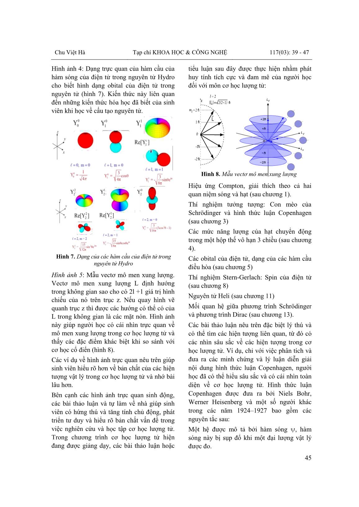 Giảng dạy học phần cơ học lượng tử cho ngành sư phạm vật lý Trường Đại học Sư phạm – Đại học Thái Nguyên theo học chế tín chỉ trang 7