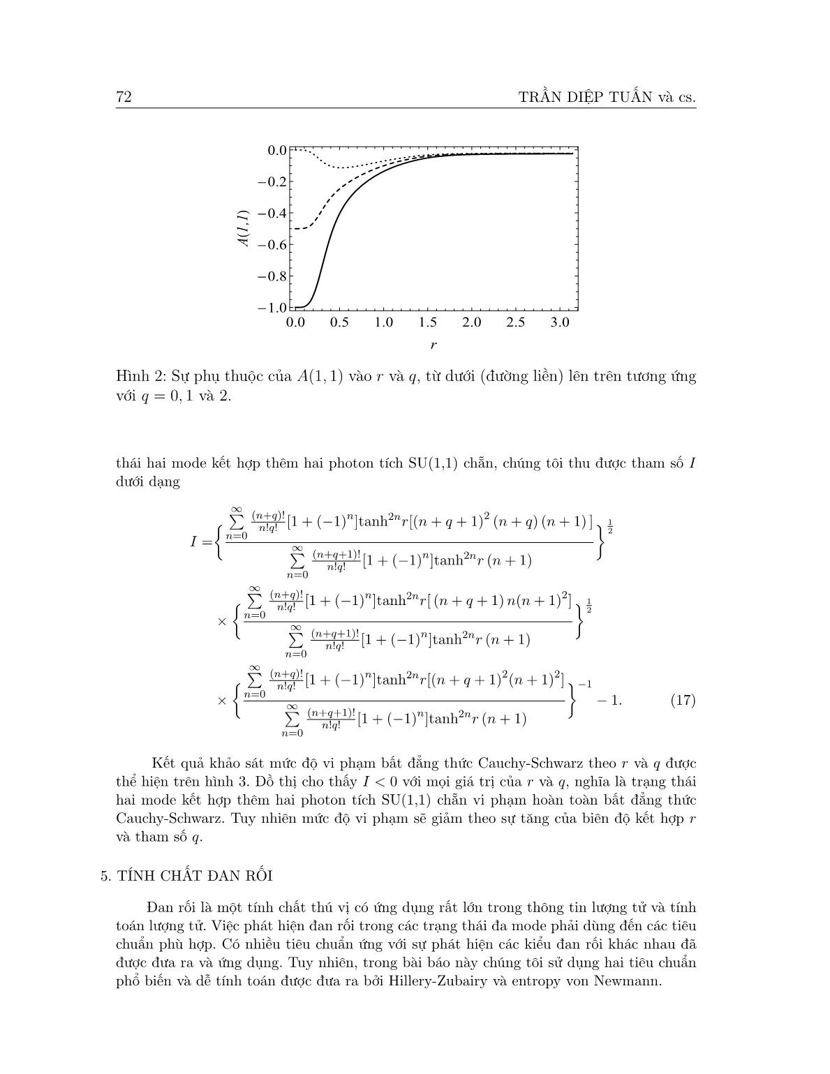 Các tính chất phi cổ điển của trạng thái hai mode kết hợp thêm hai photon tích su(1,1) chẵn trang 5